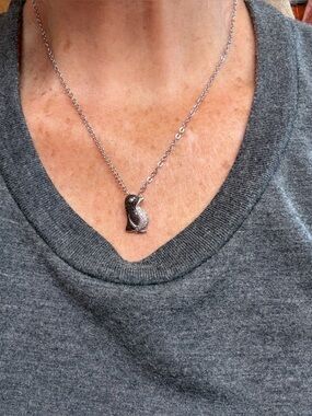 Penguin Diamond Pendant,
The SWEETEST little Penguin you’ve EVER seen
Sterling.